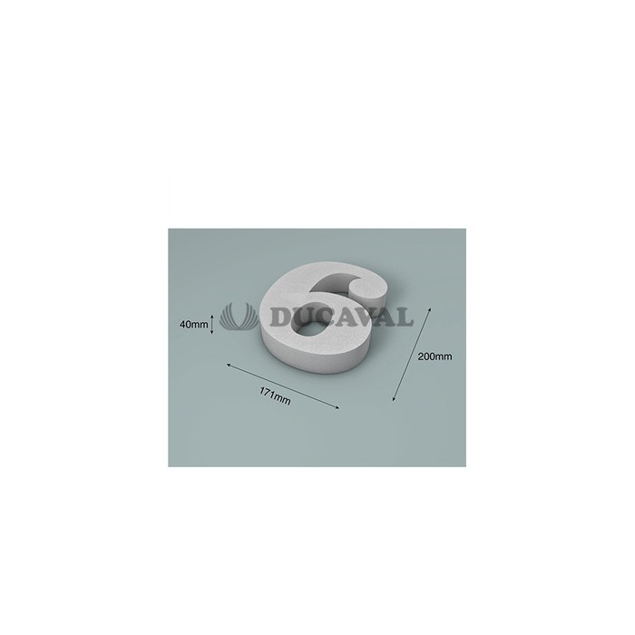 Número 6 corcho 200X40mm  Disfraces Ducaval