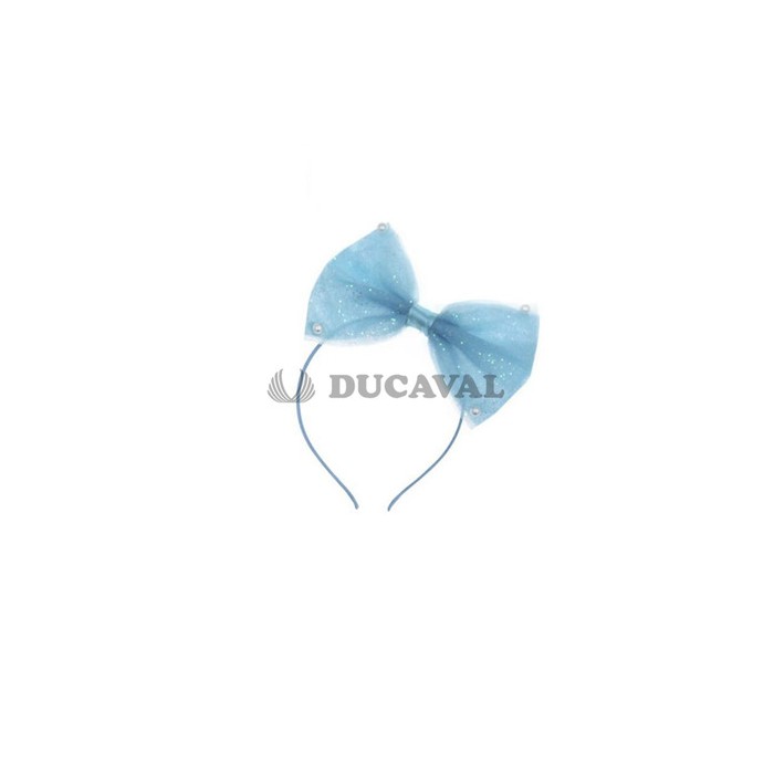 Diadema azul lazo con purpurina