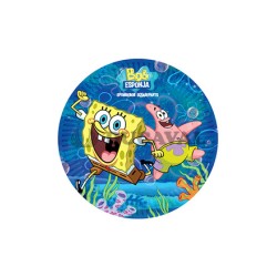 Platos Bob esponja 23 cm 8 unidades