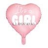 Globo foil corazón rosa Es una niña 48cm