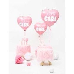 Globo foil corazón rosa Es una niña 48cm