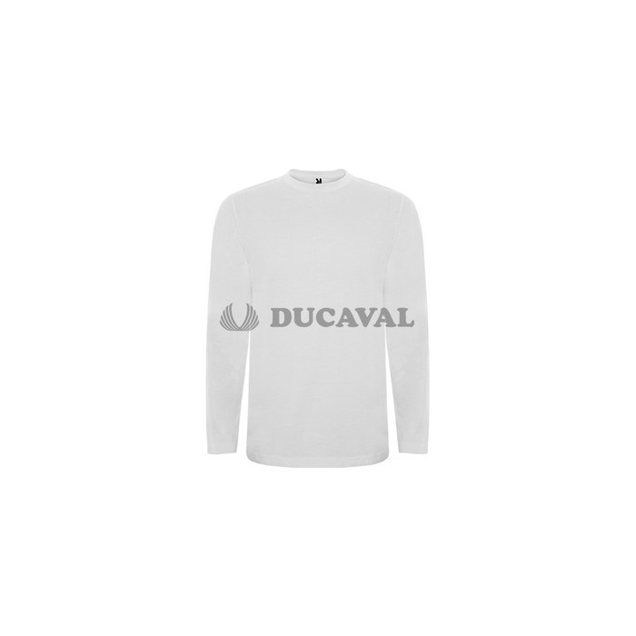 Camiseta manga larga blanca adul.