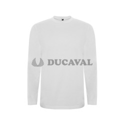 Camiseta manga larga blanca adul.