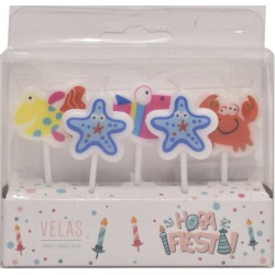 Velas forma de estrellas y peces  Disfraces Ducaval