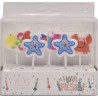 Velas forma de estrellas y peces  Disfraces Ducaval