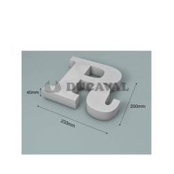 Letra R corcho 200X40mm  Ducaval envios 24/48 horas
