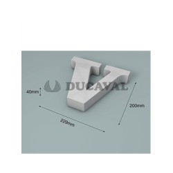 Letra V corcho 200X40mm  Disfraces Ducaval