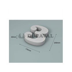 Número 3 corcho 200X40mm  Disfraces Ducaval