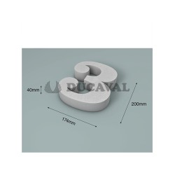 Número 3 corcho 200X40mm  Disfraces Ducaval