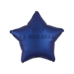 Globo foil estrella satín azul naval 45cm