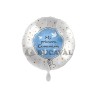 Globo foil MI PRIMERA COMUNIÓN paloma azul 17" 43cm