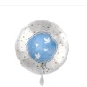Globo foil MI PRIMERA COMUNIÓN paloma azul 17" 43cm