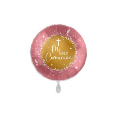 Globos foil  comunión rosa 17" 43cm. | Ducaval | Envios 24/48 horas