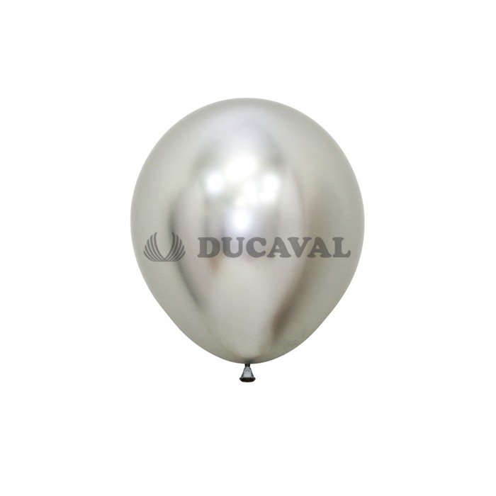 Globos látex réflex plata 45cm 15 unidades