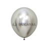 Globos látex réflex plata 45cm 15 unidades