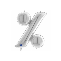  Globo foil simbolo % plata | Ducaval | Envíos 24/48 horas