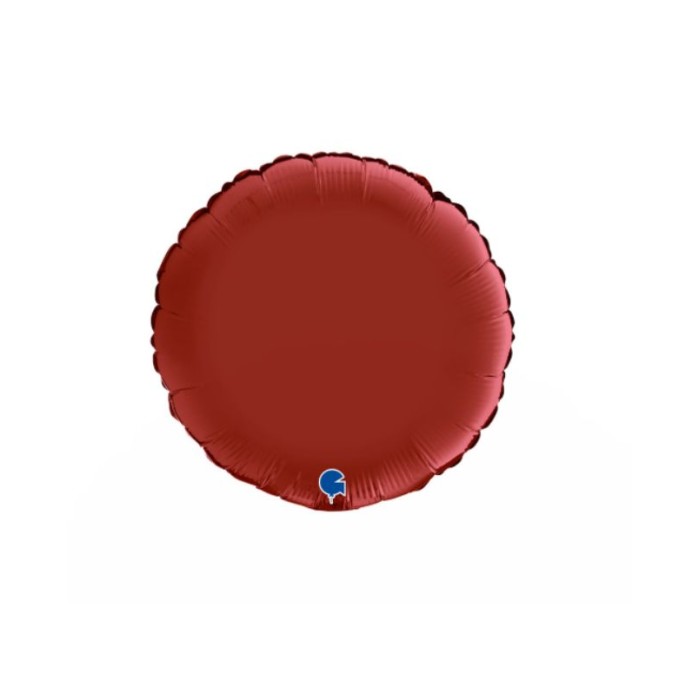 Globo foil satin circulo cereza 46cm | Ducaval | Envíos 24/48 horas