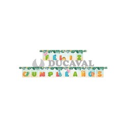 Guirnalda  Feliz Cumpleaños Dinosaurio feliz 2.1M| Ducaval |
