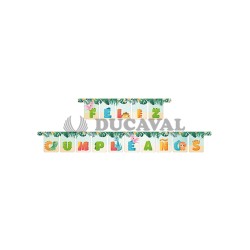Guirnalda  Feliz Cumpleaños Dinosaurio feliz 2.1M| Ducaval |
