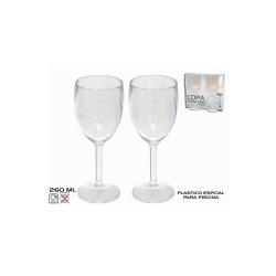 Copa de vino X2 7,5X19cm 260ml | Ducaval | Envías 24/48 horas 