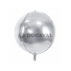 Globo foil balón plata metalizado 40cm  Disfraces Ducaval