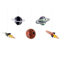 Colgantes planetas 5pzs