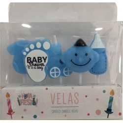 Velas baby azul  Disfraces Ducaval