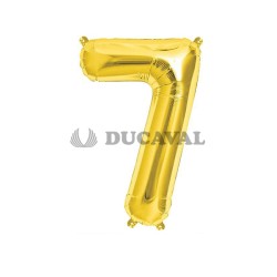 Globo número 7 dorado 45cm