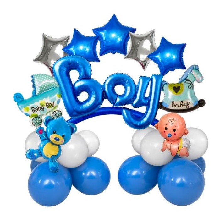 Conjunto globos foil baby boy 27pzas | Ducaval | Envías 24/48 horas 