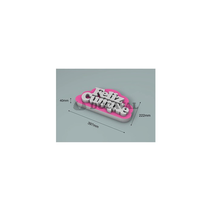 Corcho nube rosa 40 x 22 cm