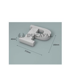 Letra P corcho 200X40mm Ducaval envios 24/48 horas