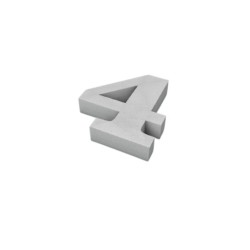 Número 4 corcho 200X40mm  Disfraces  | Ducaval | Envios 24/48 horas