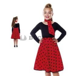 Set falda años 50 infantil rojo  Disfraces Ducaval