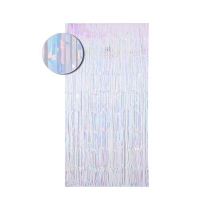 Cortina de flecos iridiscente 1x2m.| Ducaval| Envios  24/48 Horas 