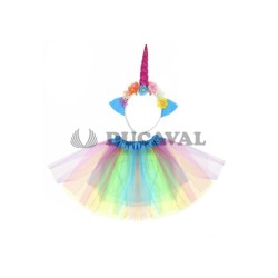 Conjunto Tutú unicornio multicolor infantil | Ducaval |