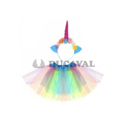 Conjunto Tutú unicornio multicolor infantil | Ducaval |