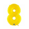 Globo foil número 8 amarillo fluorescente | Ducaval | Envíos 24/48 ho