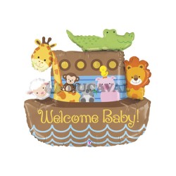 Globo foil arca de Noé welcome baby 94cm