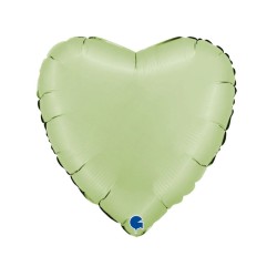 Globo foil corazón  satin verde oliva  46cm | Ducaval | Envíos 24/48 