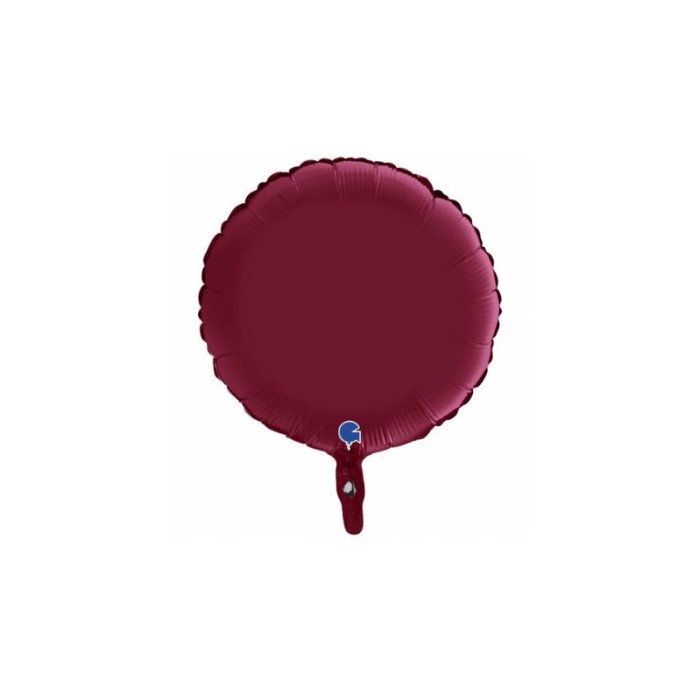 Globo foil satin circulo cereza 46cm | Ducaval | Envíos 24/48 horas