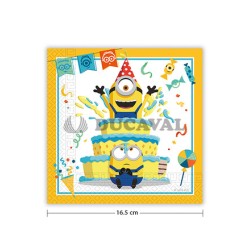 Servilletas minions 33x33cm 20u