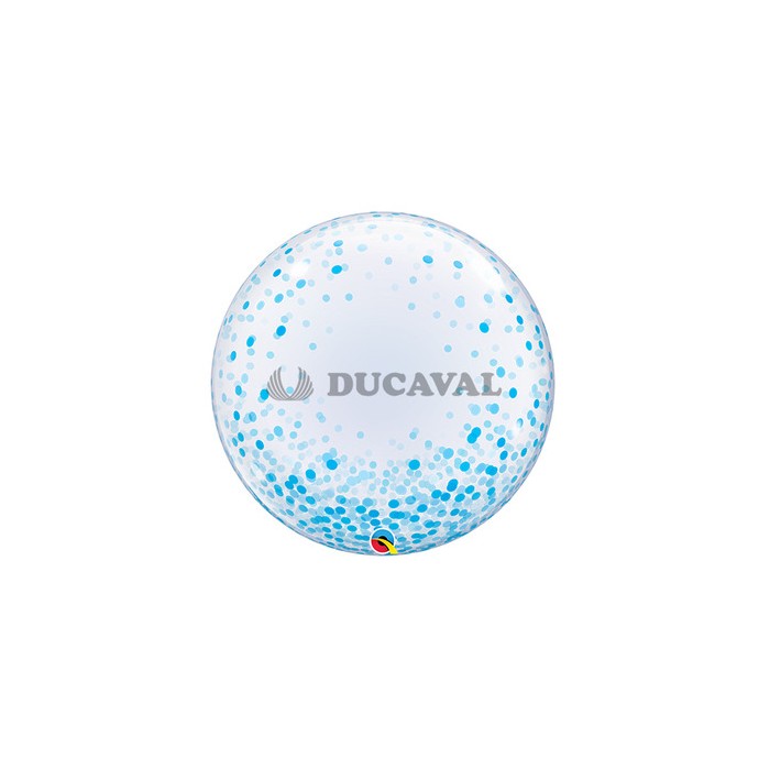 Globo Bubble Confetti Azul | Ducaval | Envíos 24/48h 