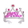 Tiara Felliz Cumpleaños con gemas rosas | Ducaval | Envías 24/48 hora