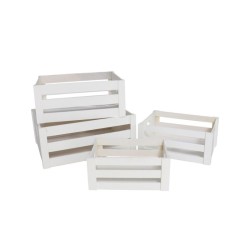 Caja madera x 4 blanco | Ducaval | Envías 24/48 horas 