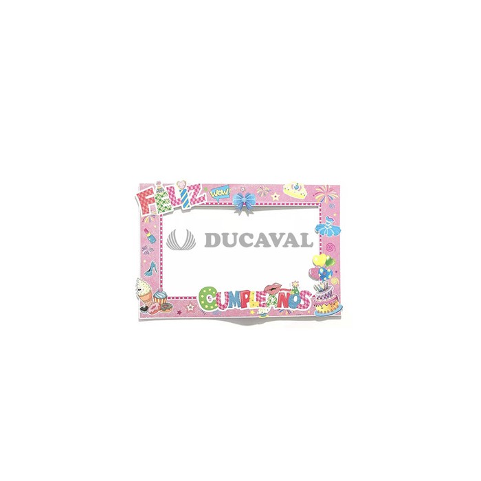 Marco cumpleaños rosa  Disfraces Ducaval
