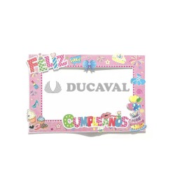 Marco cumpleaños rosa  Disfraces Ducaval
