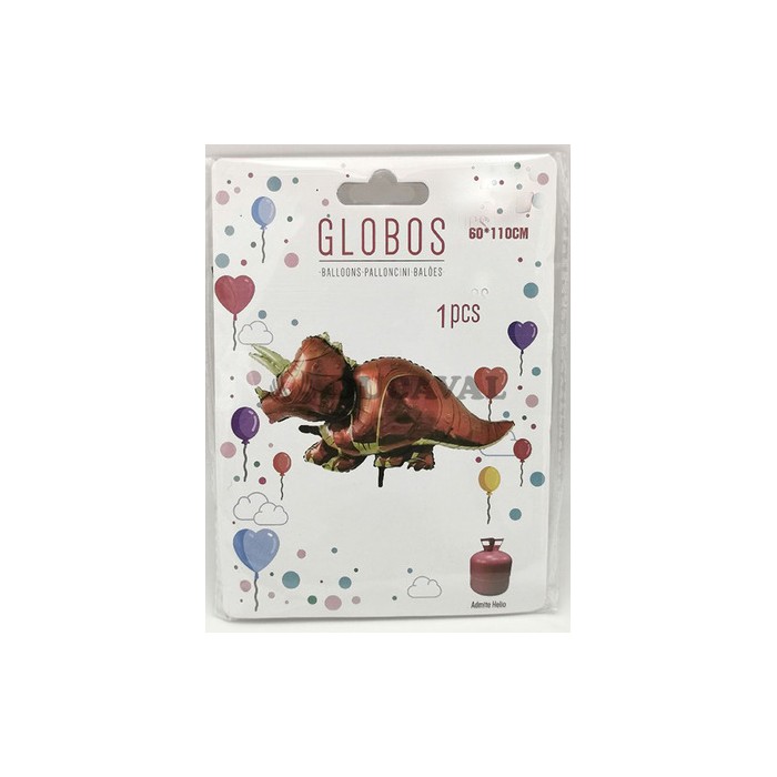 Globo foil dinosaurio triceratops 60x110CM