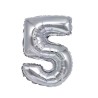 Globo número 5 plata 45cm | Ducaval | Envíos 24/48 horas