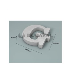 Letra G corcho 200X40mm. Ducaval envios 24/48 horas