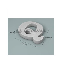 Letra Q corcho 200X40mm